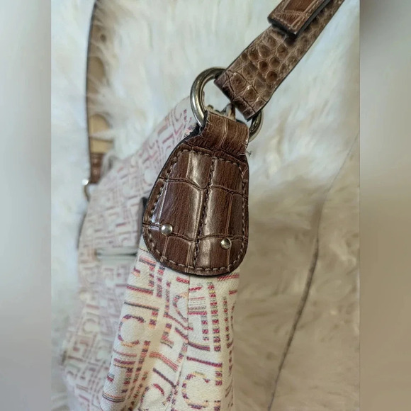 Liz Claiborne shoulder bag. Brown,Tan and hints of blue - Picture 8 of 10